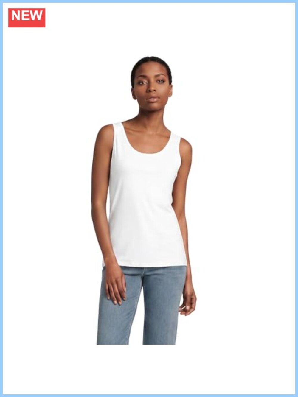 Cotton Tank Top Wide Straps V-Neck Sleeveless Yoga Top